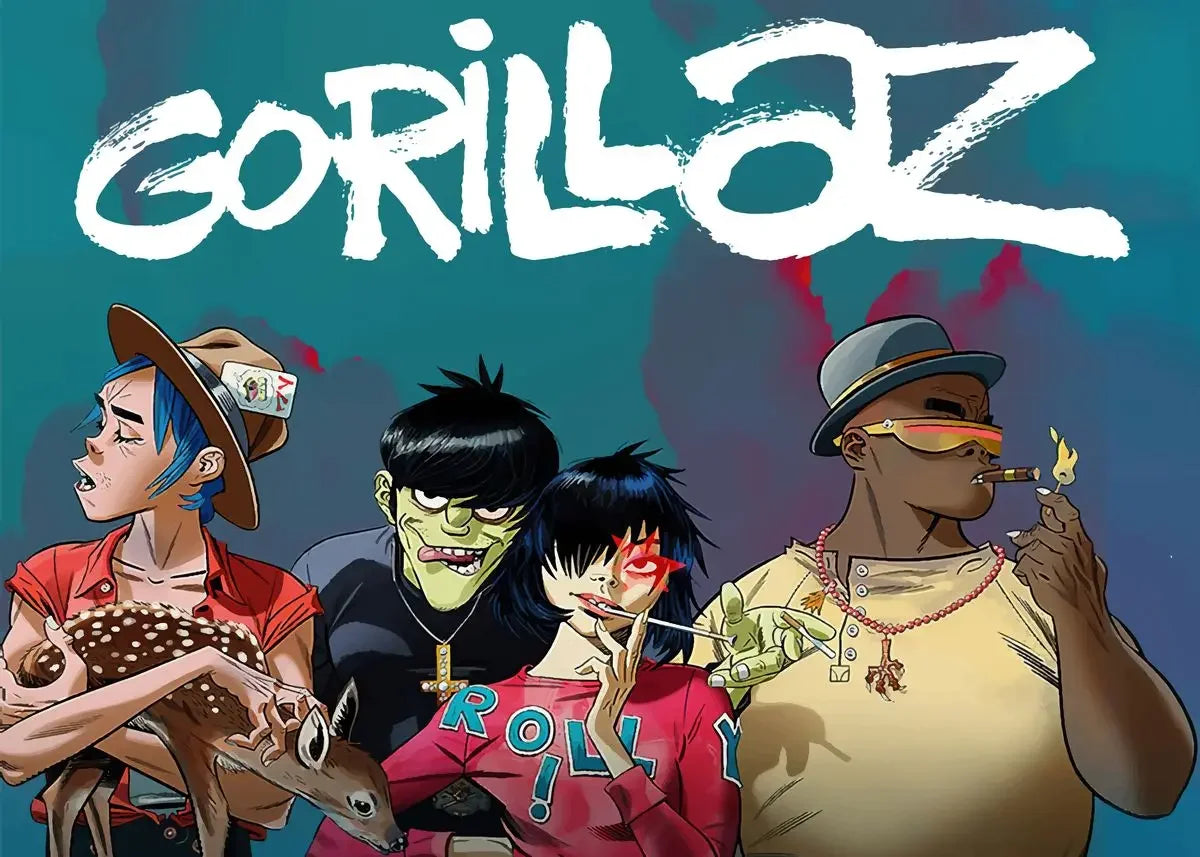 Gorillaz Canvas Wall Art Poster | Hip Hop Music Fan Decor