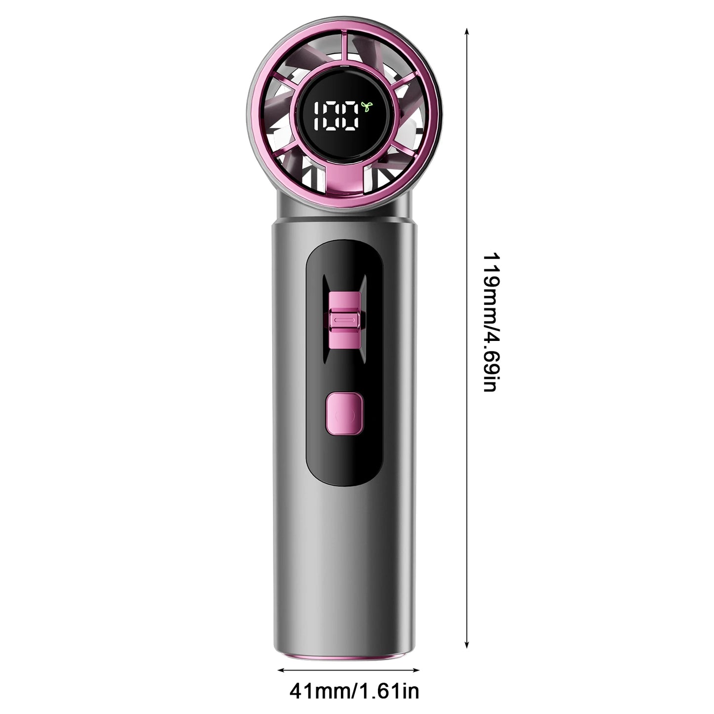 Portable Handheld Turbo Fan Rechargeable Personal Fan 100 Speeds LED Display Cooling Fan Travel Essentials Gifts for Women Men Peaceful Pleasures Health and Wellness