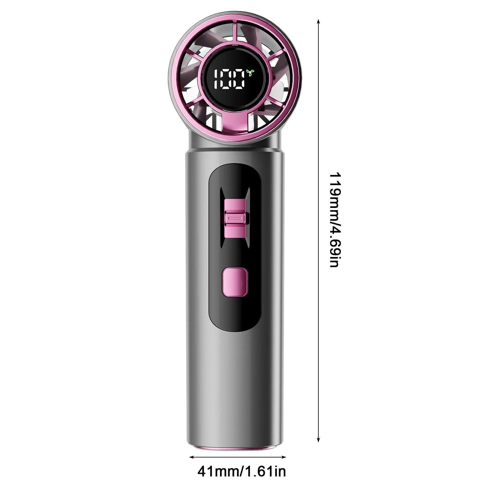 Portable Handheld Turbo Fan Rechargeable Personal Fan 100 Speeds LED Display Cooling Fan Travel Essentials Gifts for Women Men Peaceful Pleasures Health and Wellness
