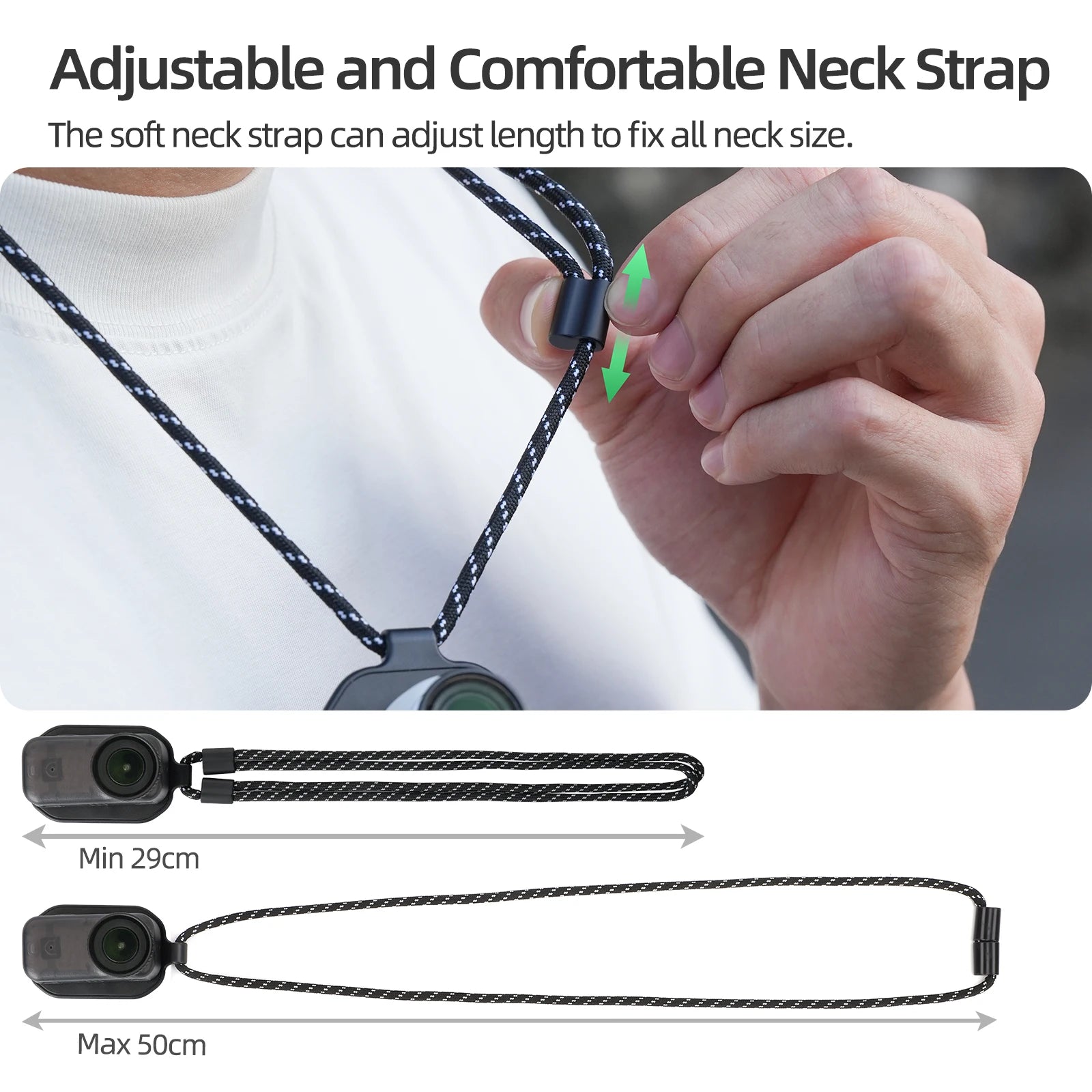 Magnetic Neck Strap Mount For DJI OSMO Nano For Insta360 GO 3/3S First-Person Shooting For Insta360 Mic AIR Microphone Peaceful Pleasures Health and Wellness