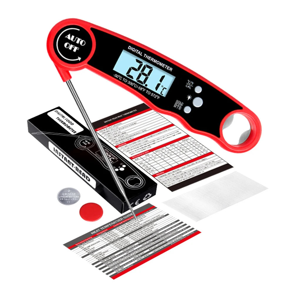 Leeseph Meat Thermometer Digital, Instant Read Food Thermometer, Waterproof Digital Thermometer for Cooking Grill BBQ Fryer Peaceful Pleasures Health and Wellness