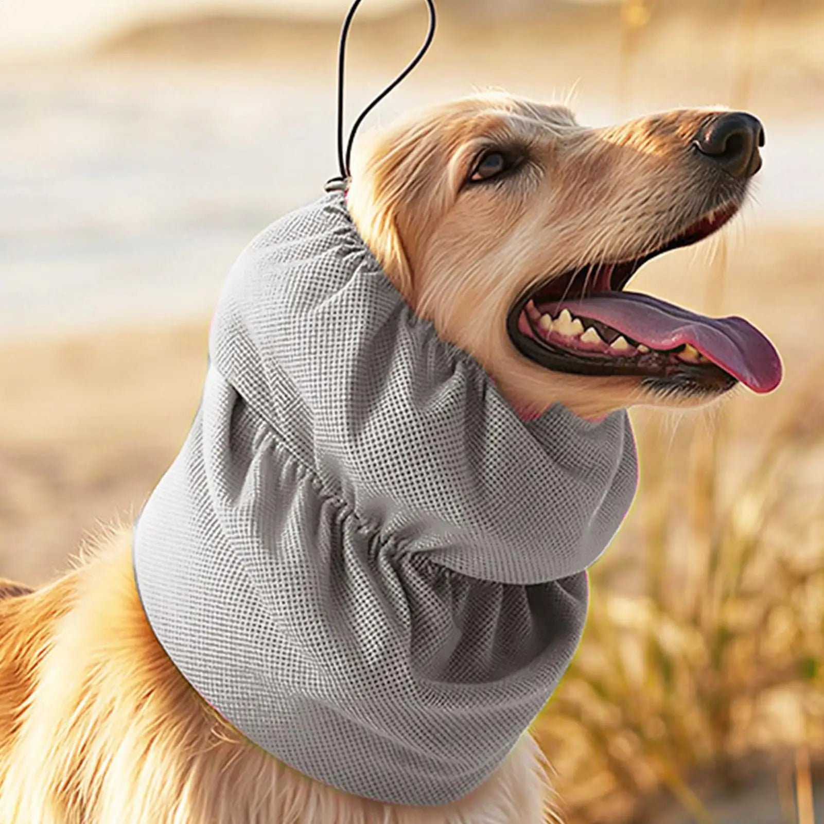 Dog Ear Cover Adjustable Elastic Comfortable Headwear Flexible Head Wrap Dog Snood For Pet Puppy Small Medium Large Breed Indoor Peaceful Pleasures Health and Wellness