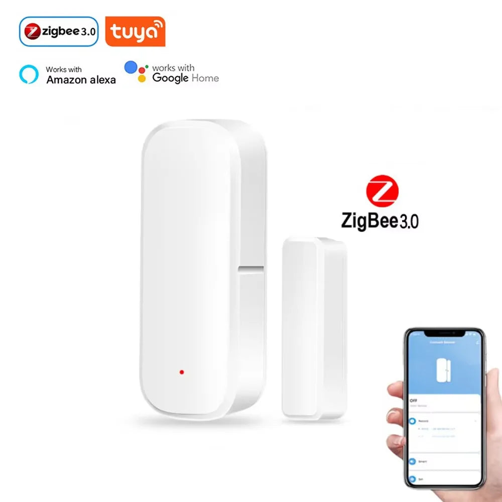 Tuya Zigbee Door Window Sensor Wireless Door Open Closed Detector Smart Home Alarm Security Protection for Home Assistant Peaceful Pleasures Health and Wellness