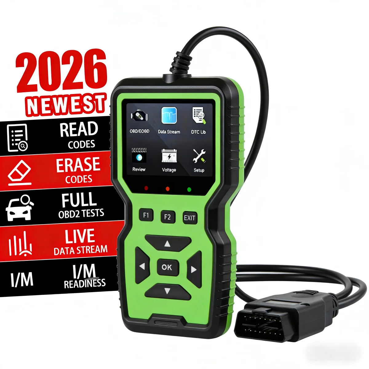 V519 OBD2 Car Diagnostic Scanner & Battery Tester Tool