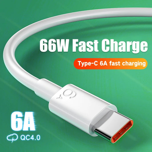 6A 66W USB-C Fast Charging Cable 2m | Xiaomi Huawei OPPO USB-C Charging Cable Peaceful Pleasures Health and Wellness
