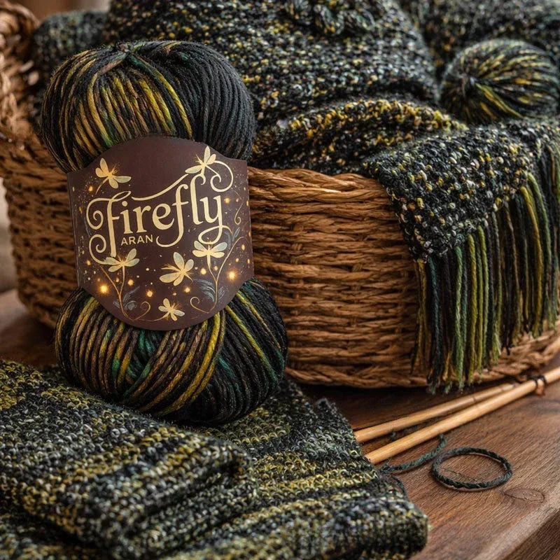 Firefly Iridescent Shimmer Yarn – Knit Scarves, Baby Gifts & More