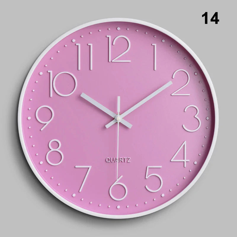Silent Round Wall Clock | Modern Quartz Home & Office Decor