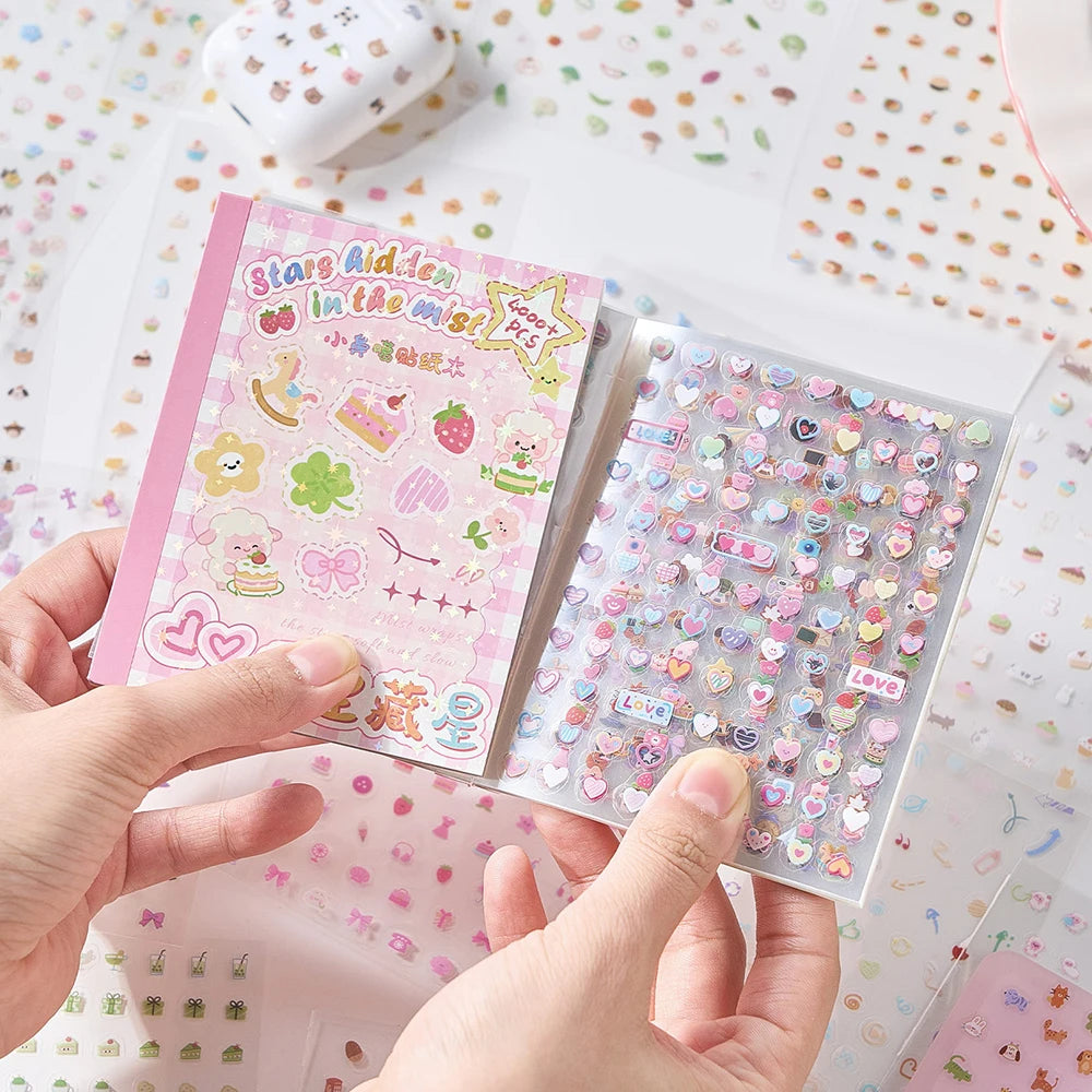 Mini Cut Film Sticker Book Cute Handbag Nail Stickers
