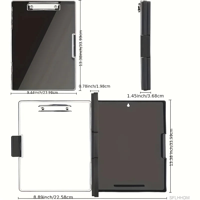 8.5x11 Heavy Duty Clipboard Organizer | 2 Storage Boxes