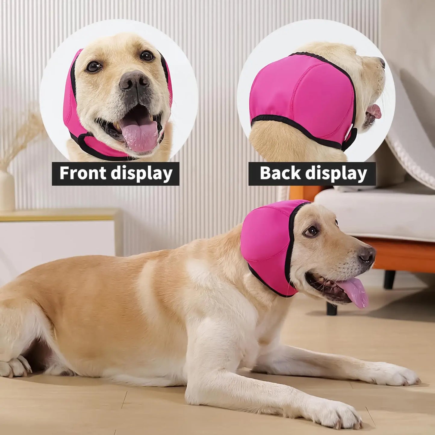 Adjustable Dog Earmuffs – Calming Noise-Reducing Head Wrap