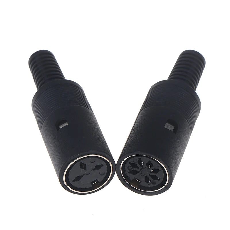 2Pcs/pack 3P 4P 5P 6P 7P 8P DIN Male/Female Plug Soecket Jack With Plastic Handle Keyboard Cable Connector Adaper Peaceful Pleasures Health and Wellness