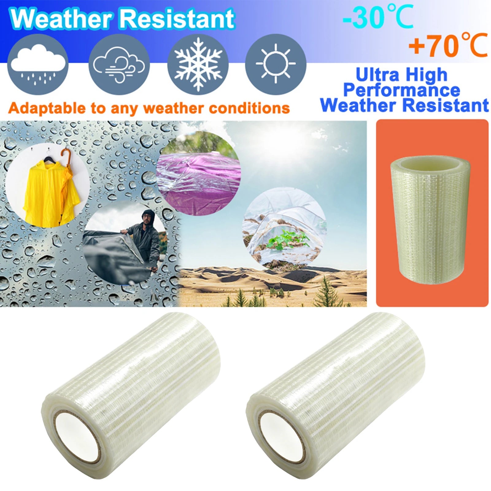 RV Awning Repair Tape Waterproof Sealing Patch For Tent Canopy Boat Cover Tarpaulin Heavy Duty Tape For Outdoor Camping Hiking Peaceful Pleasures Health and Wellness