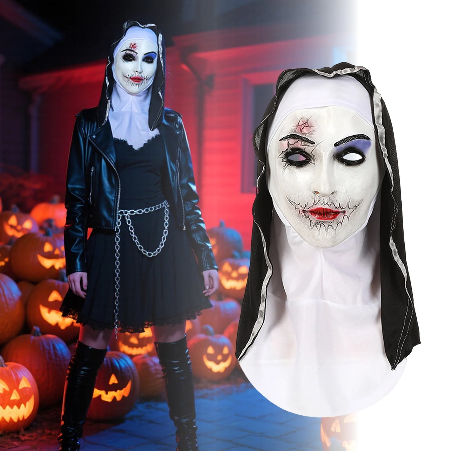 Halloween Latex Mask Screaming Zombie Full Head Mask Cosplay Scary Ghost Face Prop for Party Costume Conventions Peaceful Pleasures Health and Wellness