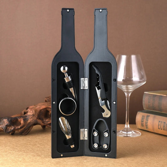 2025 Hot Creative Wine Set 3/5 Pieces Bottle Opener Gift Box High-End Set Tool Bottle Opener Wine for Wine Lovers Peaceful Pleasures Health and Wellness