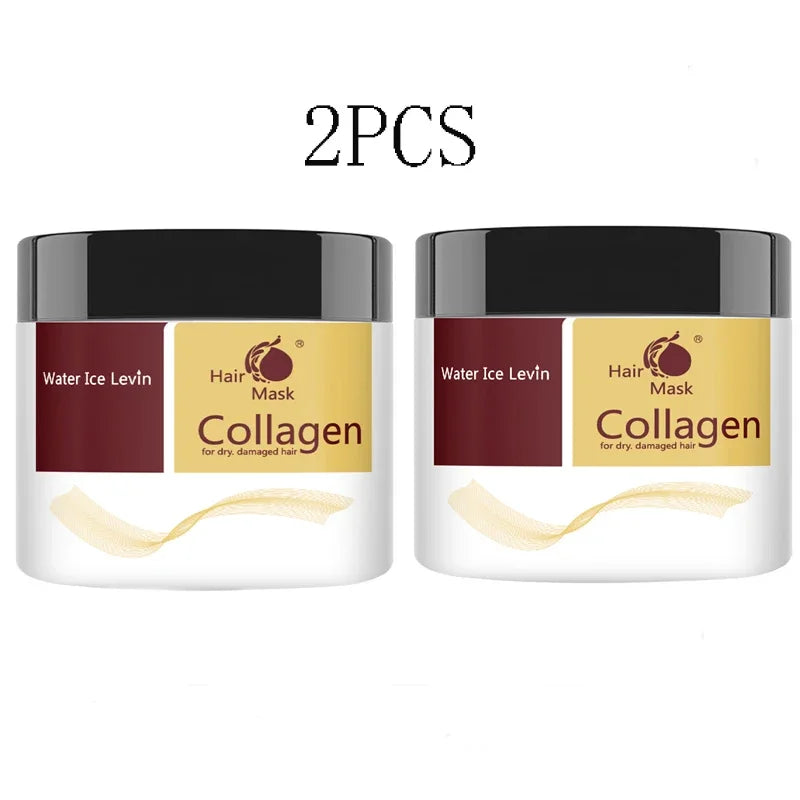 Collagen Hair Treatment Deep Repair Conditioning Argan Oil Hair Mask Essence For Dry Damaged Hair Repair Revitalize Hair Care Peaceful Pleasures Health and Wellness 2PCS