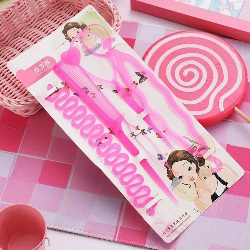 DIY Hair Braiding Kit – Twist Bun Clips & Styling Tools