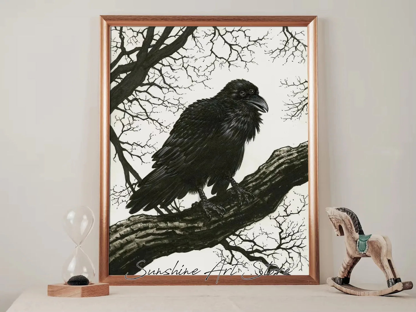 Witch Dark Goddess Black Magic Poster Canvas Printing Witch Black Cat Wall Art Decor Gothic Style Girls Room Bar Wall Decoration Peaceful Pleasures Health and Wellness ZLH5266 80x120cm No Frame