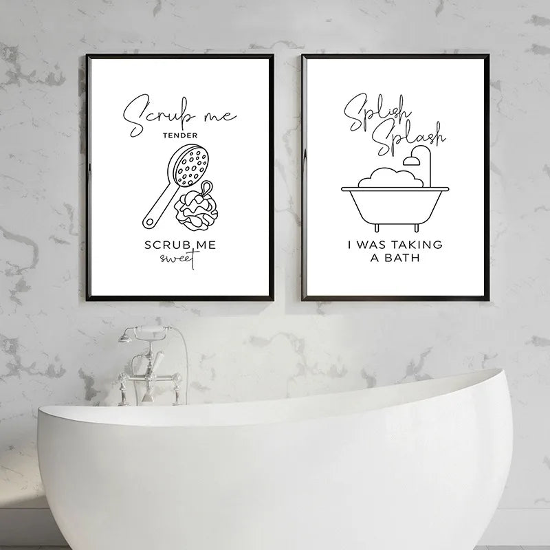 Funny Music Lover Bathroom Humor Quote Canvas Wall Art