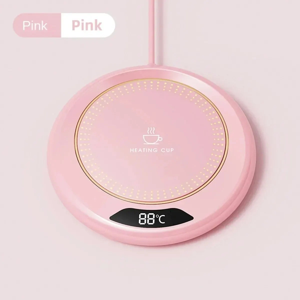 Thermostatic Heating Coaster USB Home Heating Coaster 3-speed Adjustment Heating 55 Degrees Constant TemperatureThermostatic Hea Peaceful Pleasures Health and Wellness pink