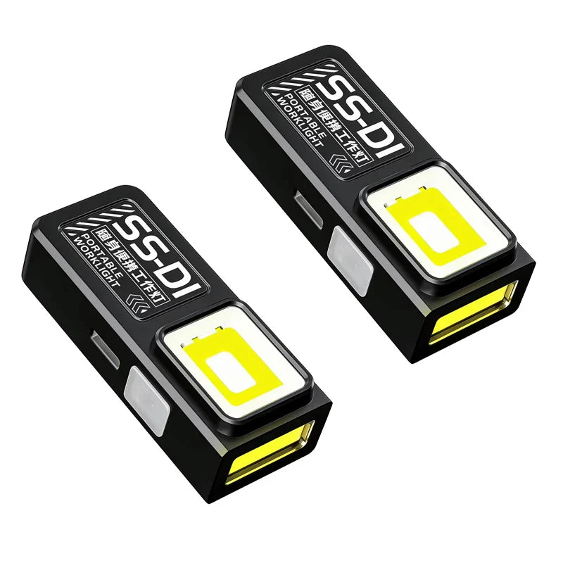 Mini COB LED Flashlight USB-C Rechargeable Magnetic Clip EDC