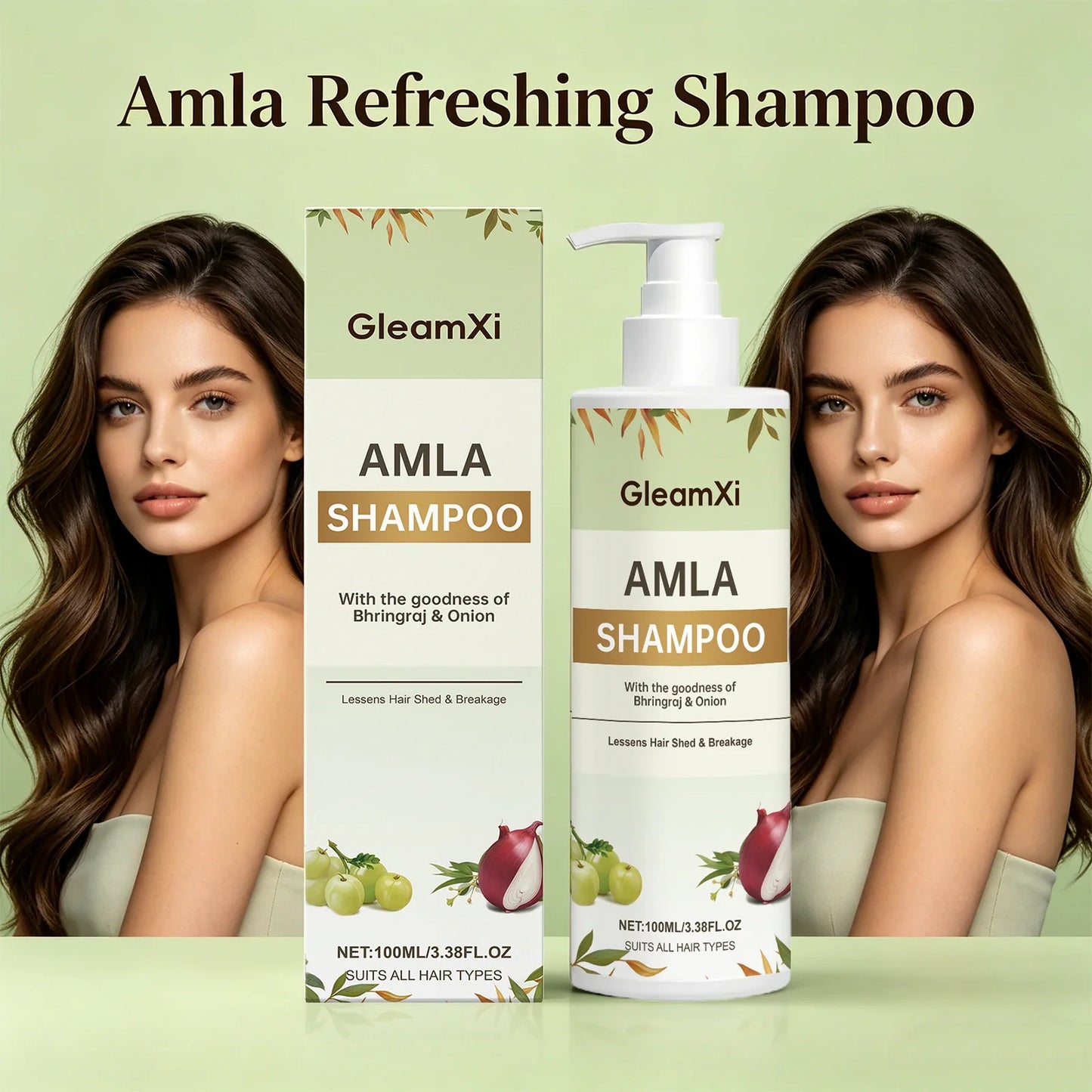 Gleamxi Amla Onion Bhringraj Strengthening Shampoo 100ml