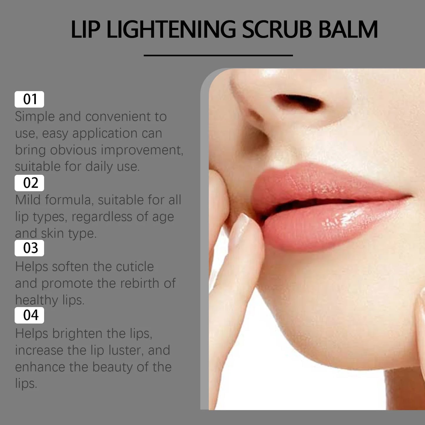Lip Scrub Exfoliator – Hyaluronic Acid, Vitamin C & Aloe