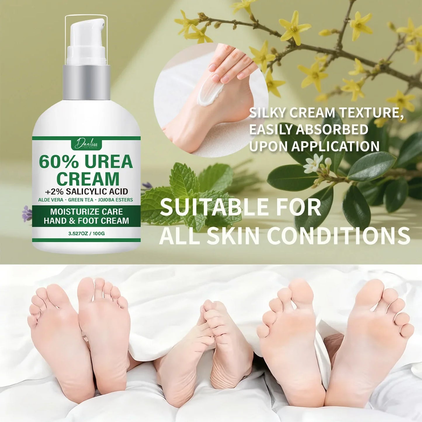 60% Urea Hand & Foot Cream | Salicylic Acid, Aloe Vera 100g