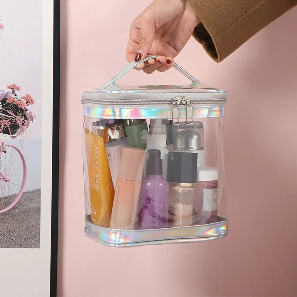 Clear Transparent Makeup Bag | Waterproof PVC Travel Cosmetic Pouch