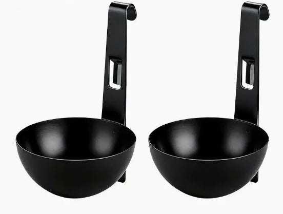 Hanging ear style water boiled and poached egg cooker for home use boiled egg for breakfast separated egg soup steamed egg spoon Peaceful Pleasures Health and Wellness 2pcs