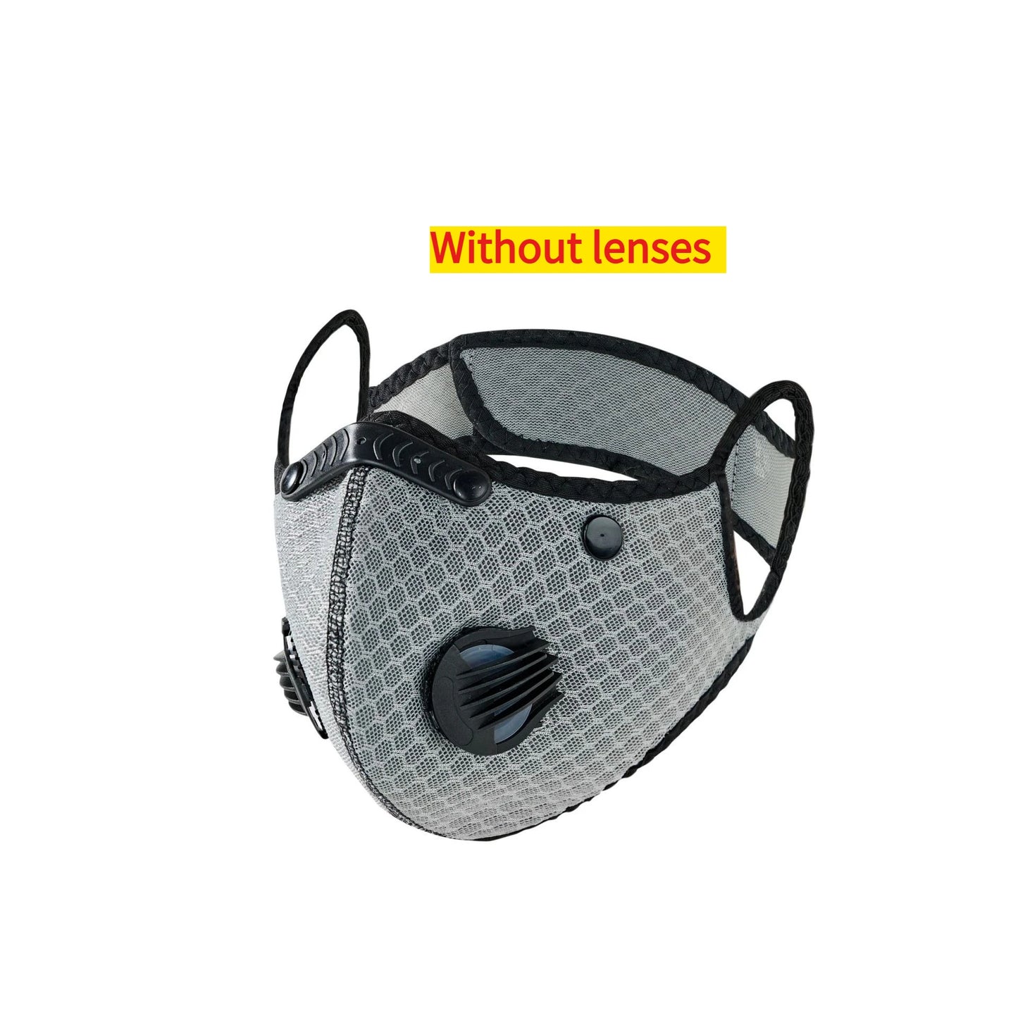 New Cycling Face Mask with Filter Goggles Dust Mask Sport Washable Reusable Facemask for men Bandana Actived Carbon Filters Peaceful Pleasures Health and Wellness GRAY N