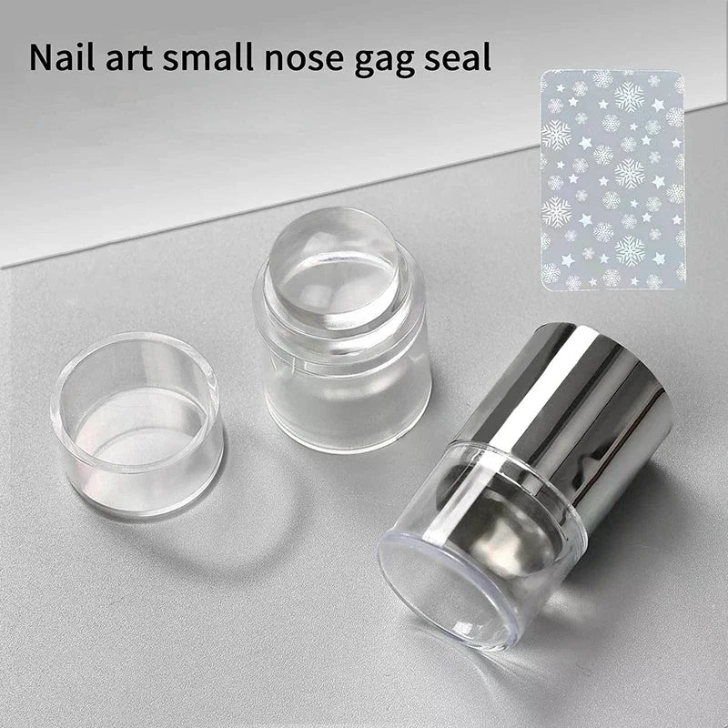 Jelly Silicone Nail Stamper With Scraper Transparent Nail Templates Stamp For Stamping Polish Printing Manicure Tools Peaceful Pleasures Health and Wellness