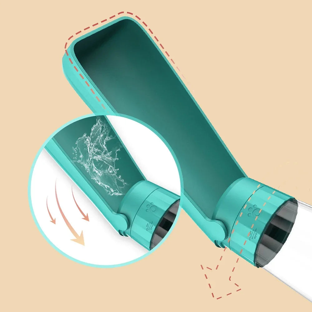 Portable Leak-Proof Dog Water Bottle & Bowl – 550ml