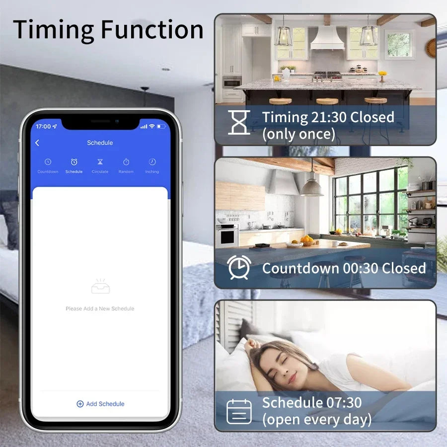 WiFi Smart Switch DIY Module Receiver Tuya Smart Life APP Alexa Google Home Voice Control RF433MHz Round Button Remote for Light Peaceful Pleasures Health and Wellness