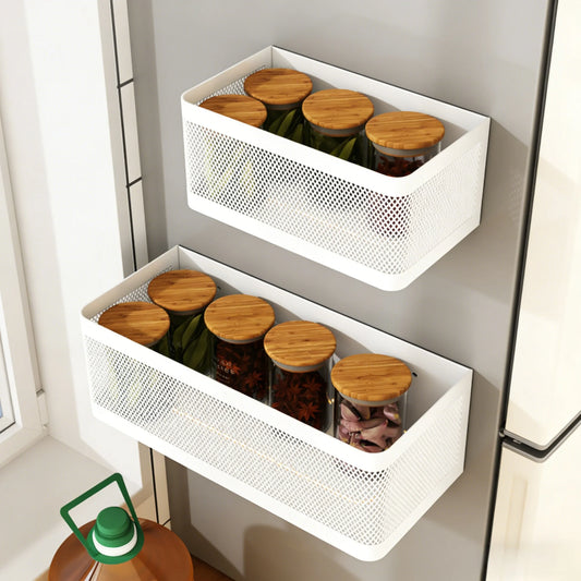 Magnetic Spice Rack – Fridge Side Shelf Organizer Magnetic Spice Rack Peaceful Pleasures Health and Wellness