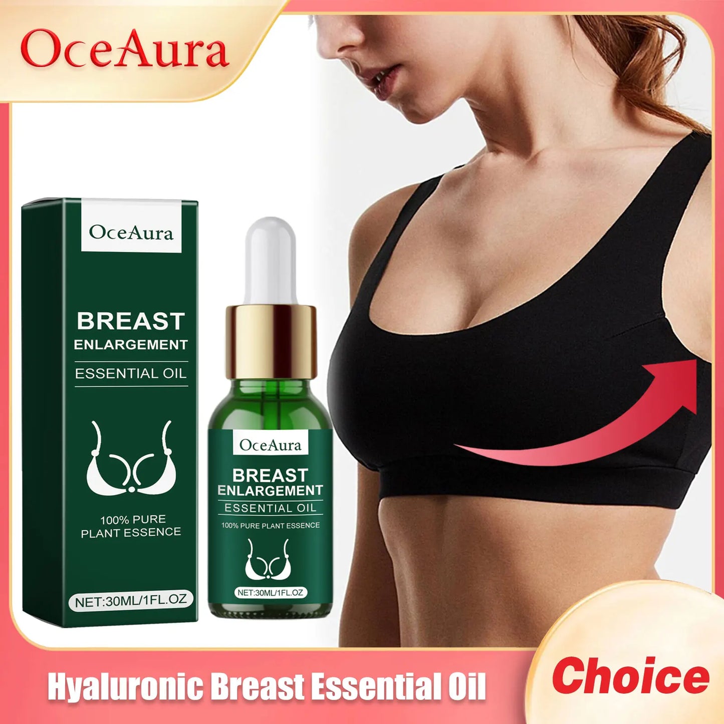 OceAura Rose Breast Firming & Lifting Essential Oil 30ml