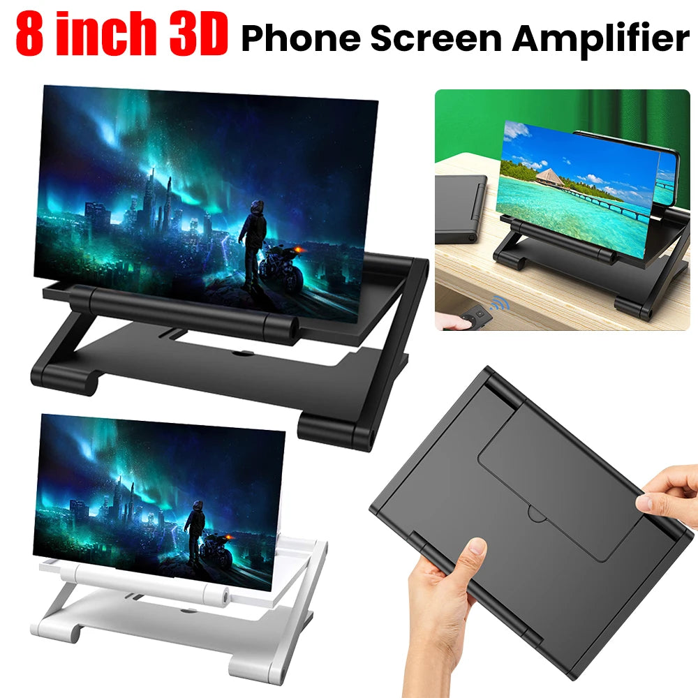 Foldable 8-inch Curved HD Phone Screen Amplifier 3-4x Magnification Anti-Slip Hands-Free Holder Fit 4.0-6.0 Inch Mobile Phones Peaceful Pleasures Health and Wellness