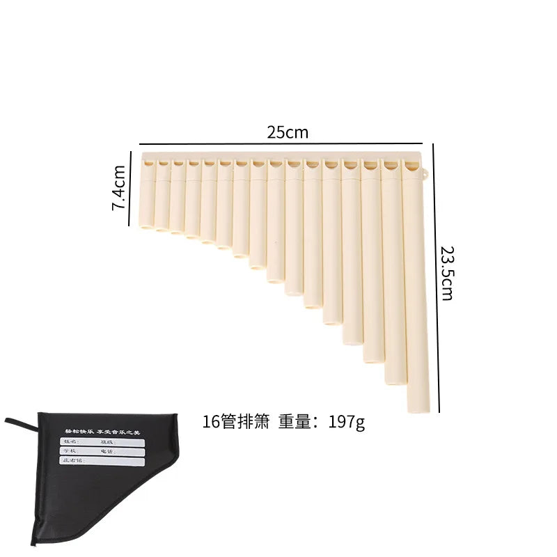 Panflute 16 Pipes 18 Simple Musical Instrument Students Schools