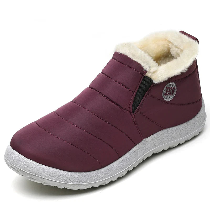 HAJINK Men's Slip-On Snow Boots – Waterproof Fur-Lined Winter