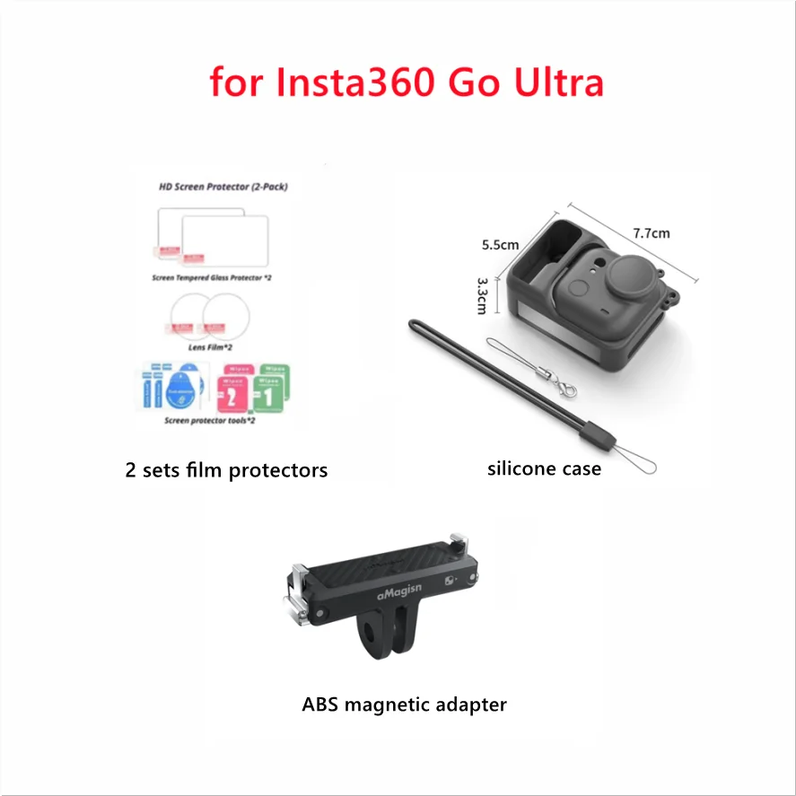 Insta360 GO Ultra Silicone Case + Lens Protection Film