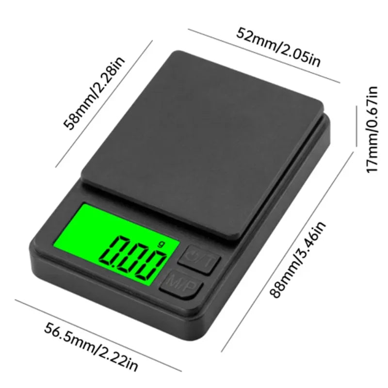 Mini Pocket Scale 1000g 0.01g LCD Digital Scale for Food Jewelry Ounces Grains with Backlit Display Peaceful Pleasures Health and Wellness