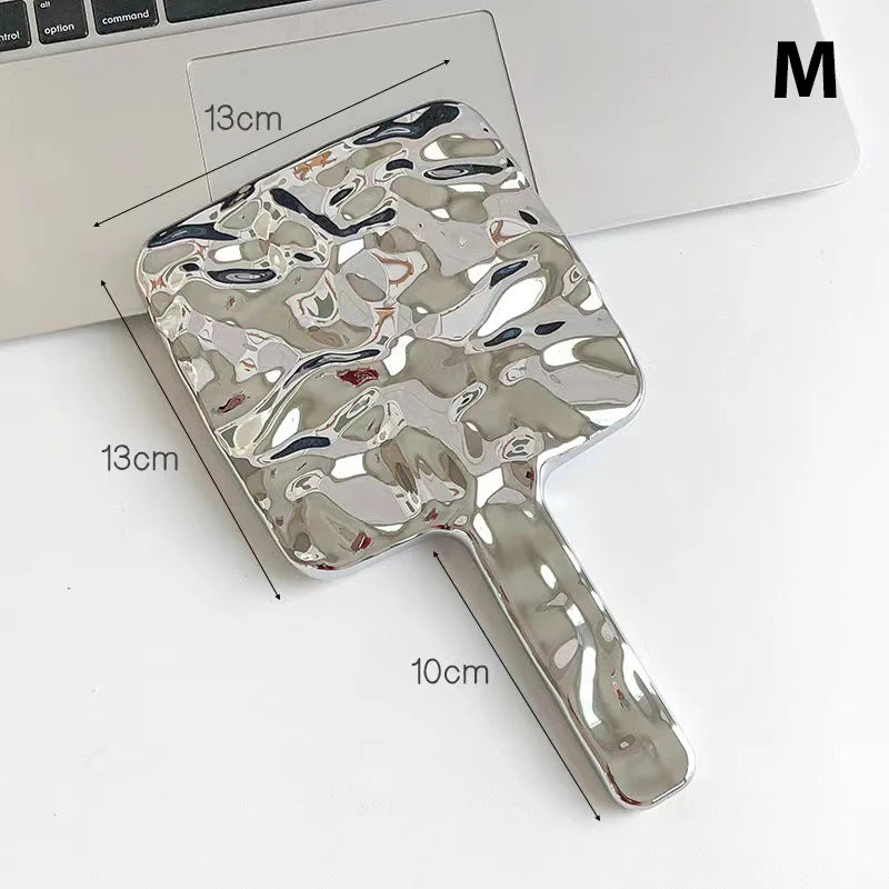Electroplated Handheld Makeup Mirror – Round & Square S/M/L