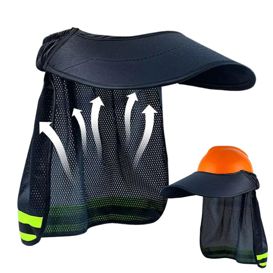 Hard Hat Neck Shade with Reflective Strip | Safety Helmet Helmet Sun Shade Peaceful Pleasures Health and Wellness