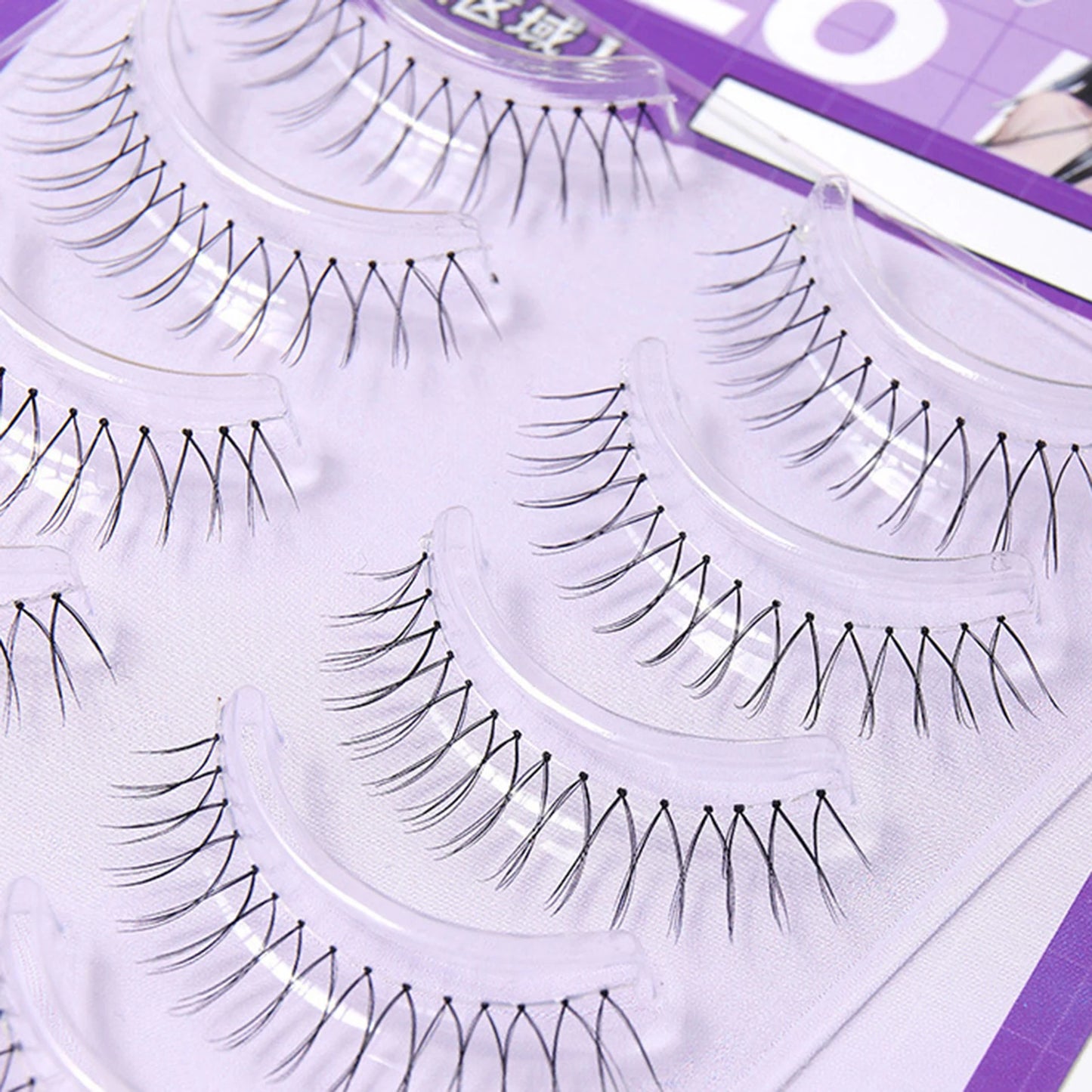 Korean Idol Wispy False Eyelashes – 5 Pairs Natural Cluster Lashes
