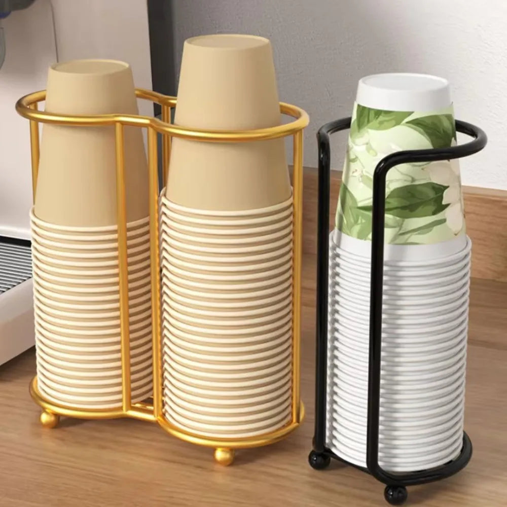 1pc Luxury Disposable Cup Storage Holder Water Tea Cups Dispenser Rack Shelf with Longer Stick Mug Display Stand Home Organizer Peaceful Pleasures Health and Wellness