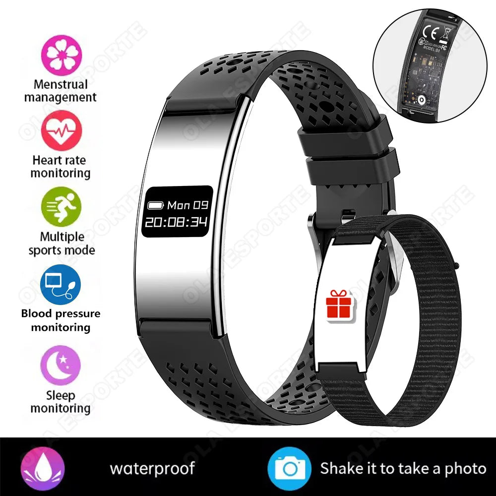 Ultra-Thin Smart Fitness Bracelet – Heart Rate & Sleep Tracker