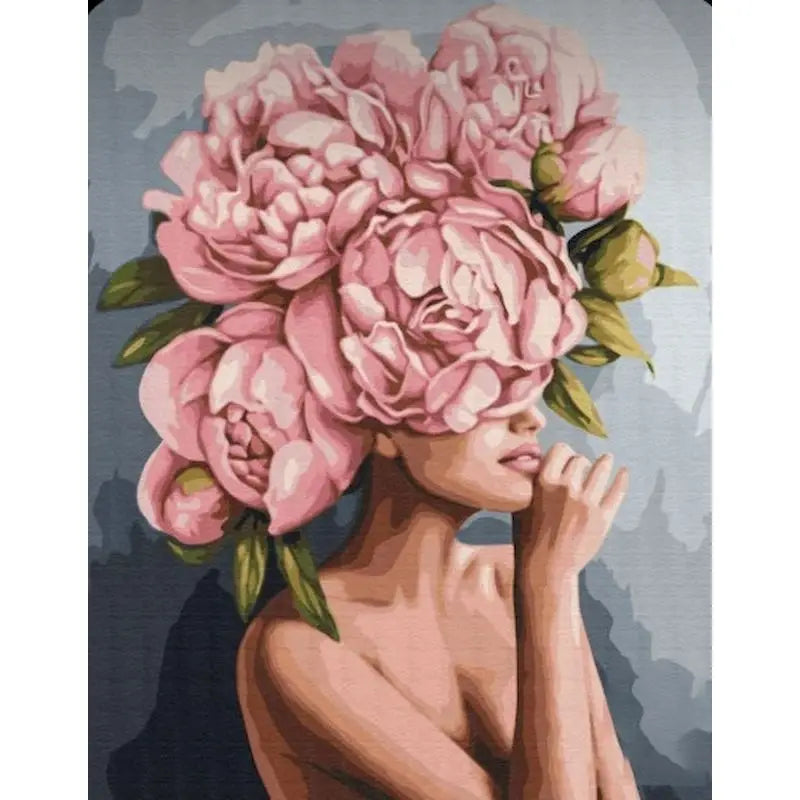 Paint by Numbers Kit Flower Girl – 60×75cm Canvas Art Set