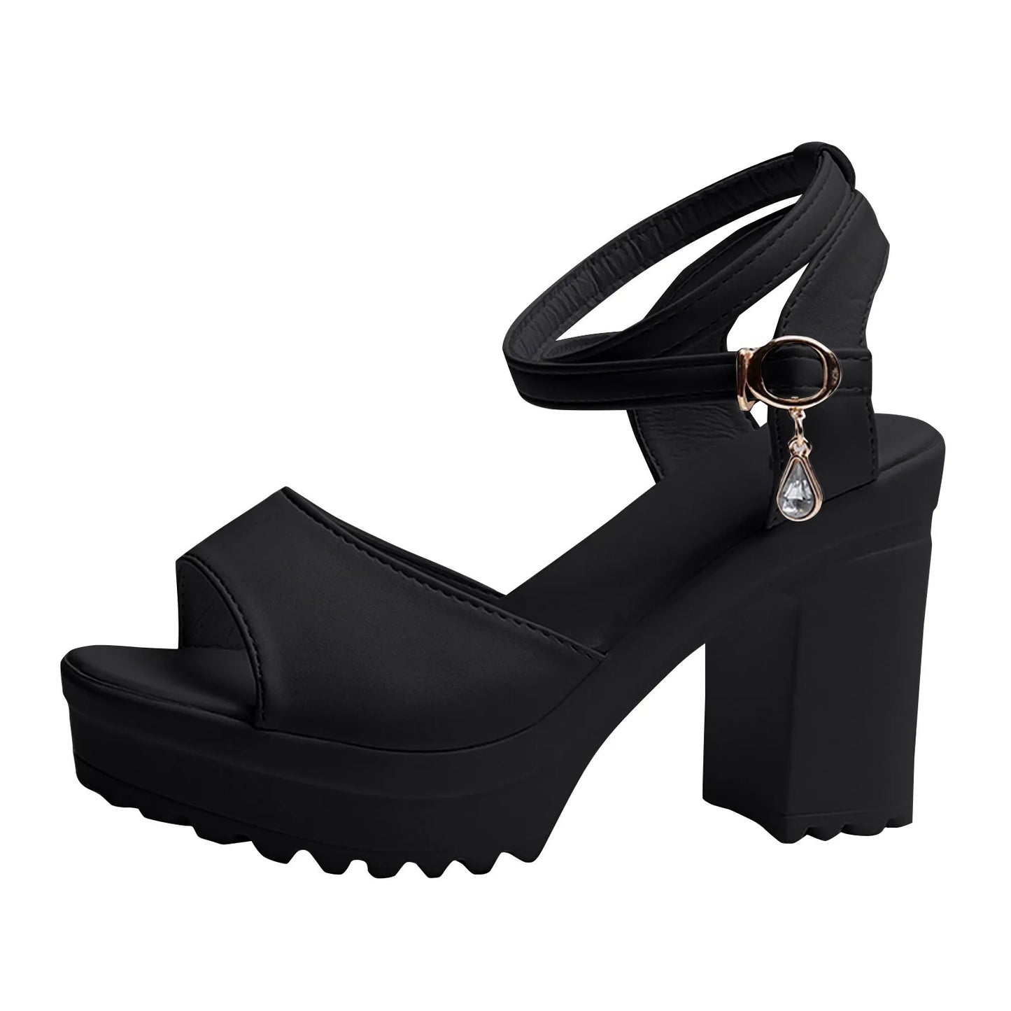 Women Fish Mouth Platform High Heels Wedges Buckle Slope Sandals Women Shoes Woman Platform High Heels Sandals High Heels Peaceful Pleasures Health and Wellness