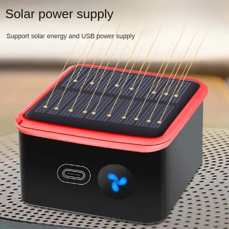 Solar Car Air Purifier Usb Oxygen Cleaner Ozone Generator Air Purifier HEPA Filter Smoke Remover Smart Gadgets Car Supplies Peaceful Pleasures Health and Wellness