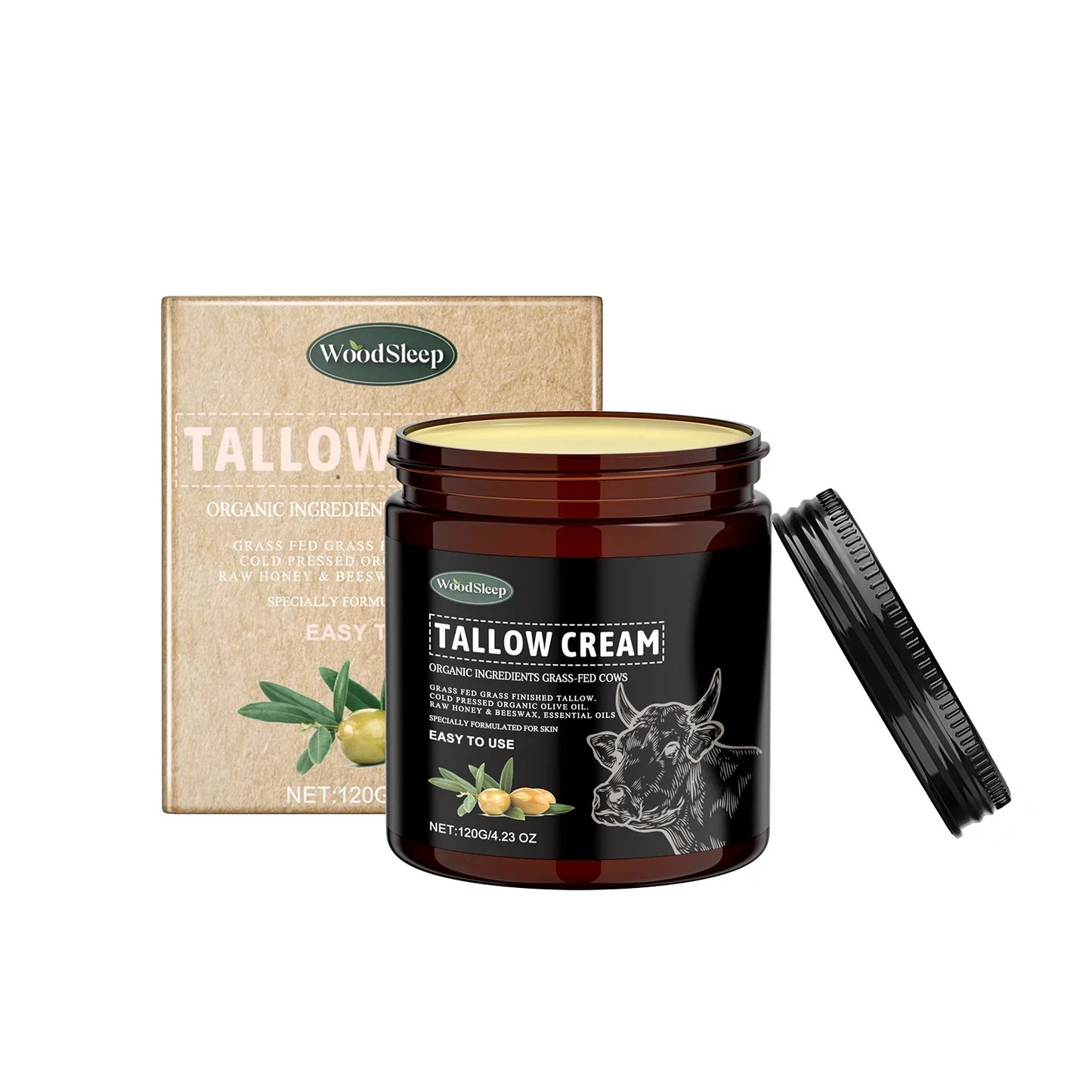 Grass-Fed Tallow Body Cream – Acne Care & Deep Moisturizer