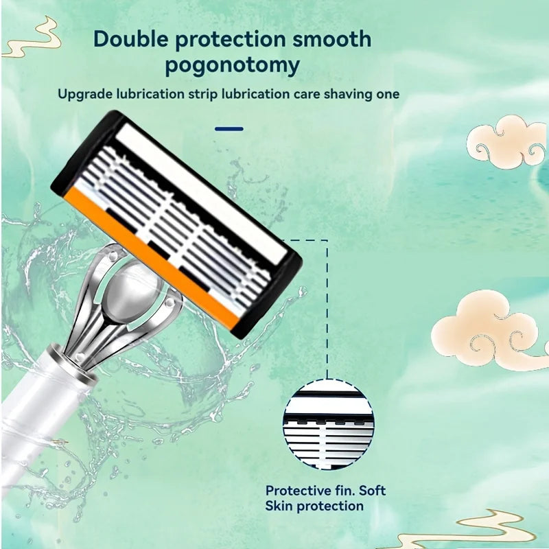 Safety Razor Kit – 1 Handle + 24 Blades | Men & Women